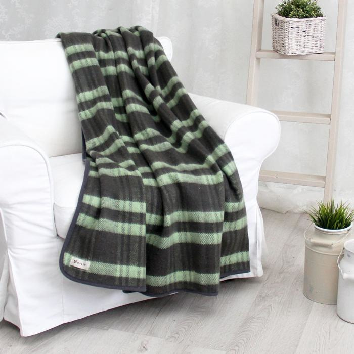 Плед из шерсти Лесная клетка