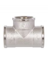 Тройник 1", г-г-г, никель, индивидуальная упаковка, РосТурПласт