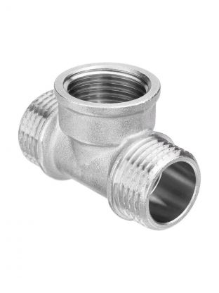 Тройник 3/4", ш-г-ш, латунь, AquaLink