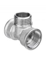 Тройник 3/4"х1/2"х3/4", г-ш-г, латунь, AquaLink