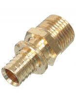 Муфта диаметр 16х1/2'', наружная резьба, латунь, Stout