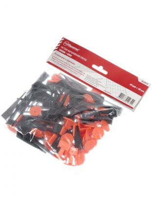 Зажим для выравнивания плитки 40 шт, + клин 40 шт, пакет, 3026019