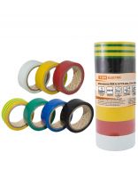 Изолента ПВХ, 19 мм, 150 мкм, мультиколор, 5 м, 7 шт, TDM Electric, SQ0526-0052