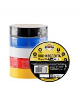 Изолента ПВХ, 15 мм, 130 мкм, мультиколор, 10 м, 5 шт, комплект, Aviora, 305-102