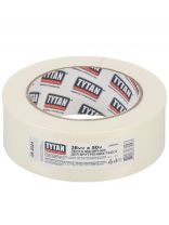 Лента малярная 38 мм, белая, основа бумажная, 50 м, Tytan, 115330