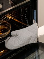 Прихватка-варежка 32х18 см, 100% полиэстер, серая, B180051