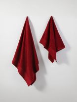 Набор полотенец 2 шт, 50х90, 70х140 см, 100% хлопок, 420 г/м2, Silvano, Мореска, бордо, Узбекистан