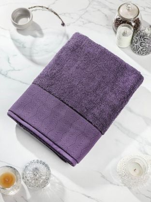 Полотенце банное 70х140 см, 100% хлопок, 550 г/м2, Сканно, Silvano, фиолетовое, Узбекистан
