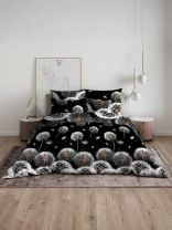 Постельное белье 2-спальное, простыня 200х216 см, 2 наволочки 70х70 см, пододеяльник 175х215 см, Майская ночь, бязь, 3412/1