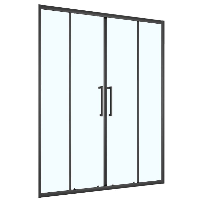 Душевая дверь Loranto 150x190, прозрачное 6 мм, черный матовый CS-AB04B-150