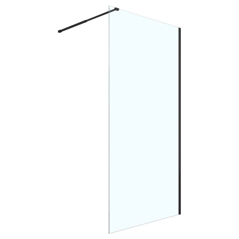 Душевая перегородка Loranto Walk-in 70x200, прозрачное 8 мм, черный матовый CS-W04B-70