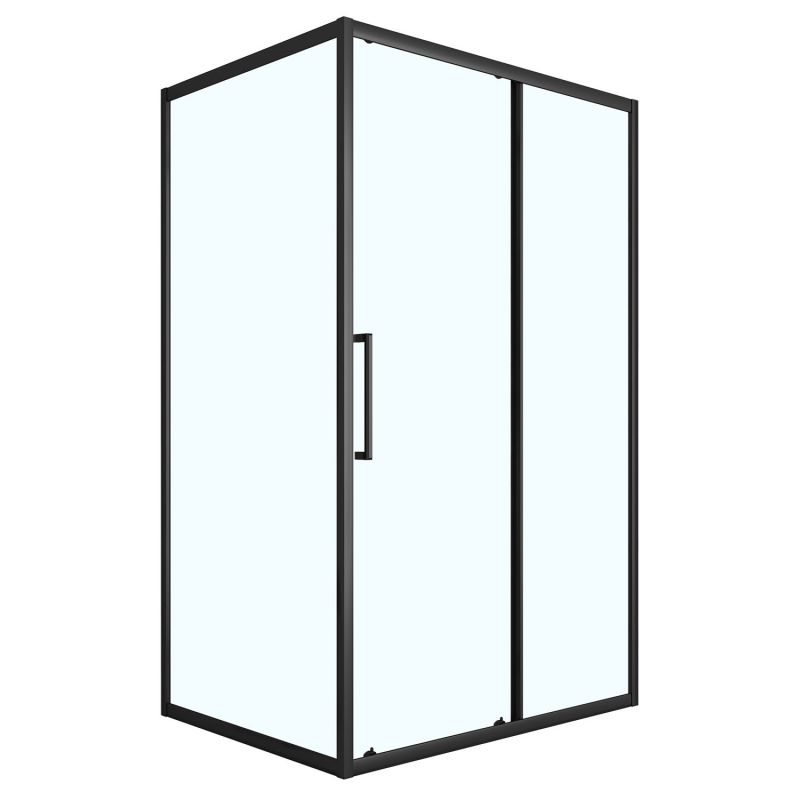 Душевое ограждение Loranto 120x90x190, прозрачное 6 мм, черный матовый CS-AB02B-129