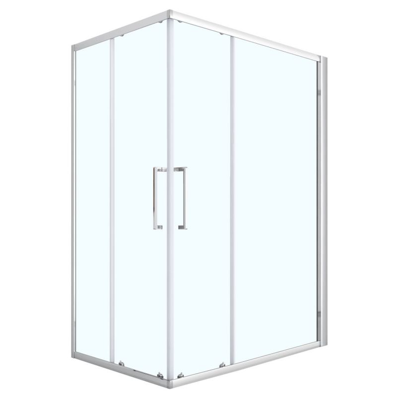 Душевое ограждение Loranto 120x80x190, прозрачное 6 мм, хром CS-AB01C-128