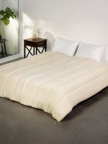 Одеяло 1.5-спальное, 140х205 см, Овечья шерсть, всесезонное, чехол 100% полиэстер, кант, Майская ночь