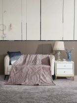 Плед евро, 200х220 см, велсофт жаккард, 100% полиэстер, Silvano, Fresco, бежевый, 200/096-FRE/LA