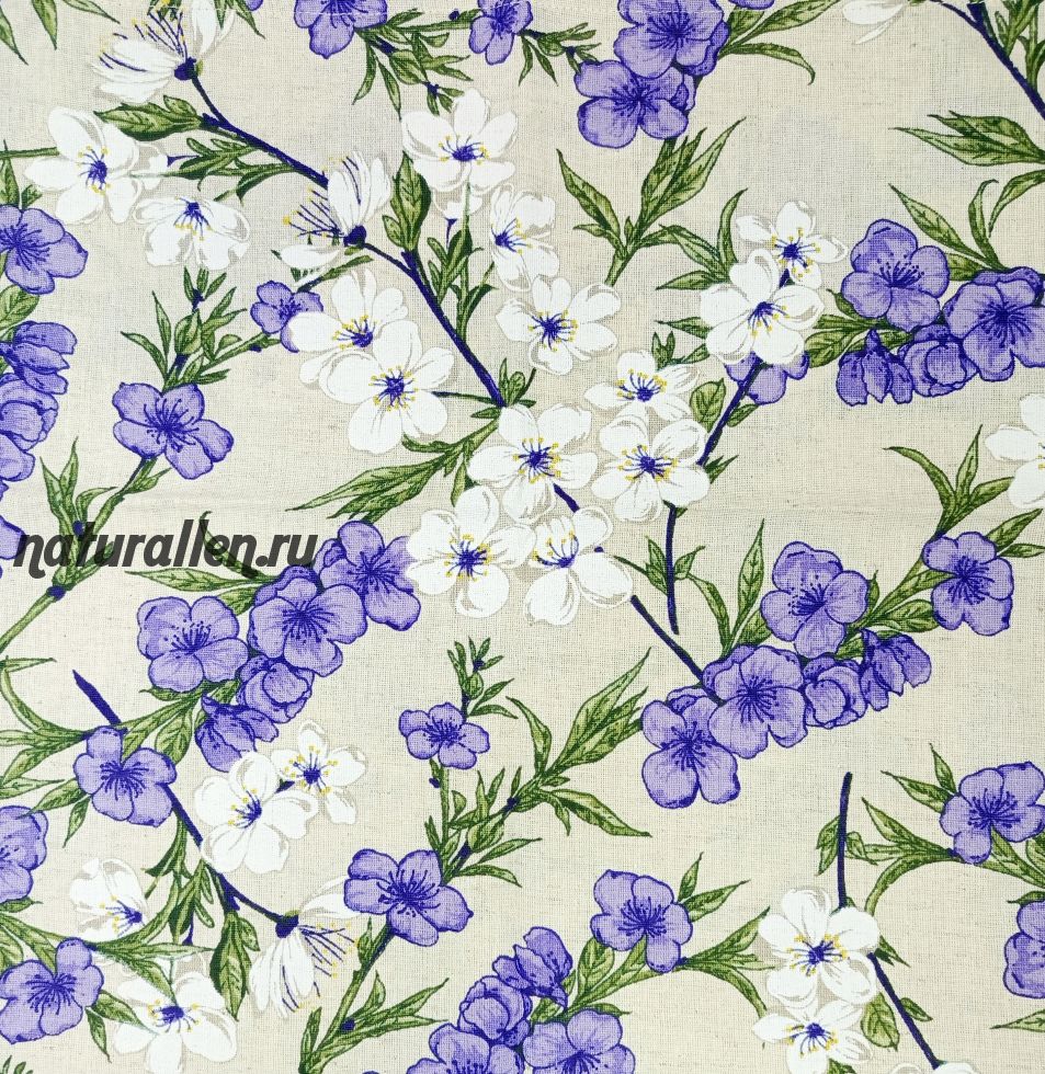 Наволочка "Дикая вишня" полулён (40/40 см)