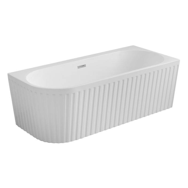 Ванна акриловая Azario LAGO GARDA 160х75 пристенная, рифленая, правая,  AZ-6724-A2 R 16075