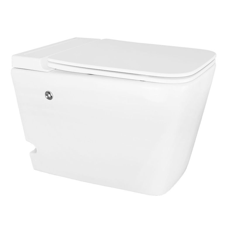 Унитаз импульсный Azario 360х590х440 напольный, быстросъемное сиденье микролифт AZ101