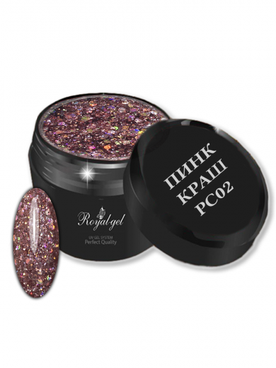 PC02  "PINK CRUSH" гель с конфетти