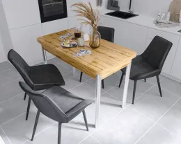 Стол обеденный СО-4 (ш1104*604*740 мм) Дуб Вотан/Хром