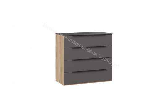 Комод «Порто» - ТД-393.04.01 Яблоня Беллуно, Графит софт