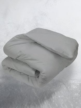 Пододеяльник 2-спальный, 175 х 215 см, 100% хлопок, перкаль, Silvano, Французский серый, молния, ТТ-00329814