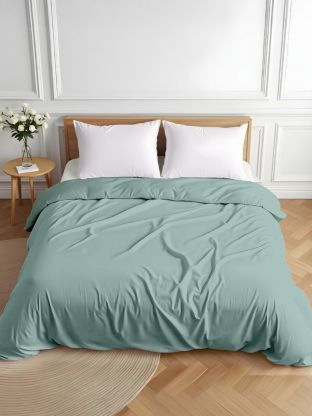 Пододеяльник евро, 200 х 220 см, 100% хлопок, сатин, Silvano, Green, молния