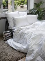 Пододеяльник евро, 200 х 220 см, 100% хлопок, страйп-сатин, белый, Monocolor, 3182-1