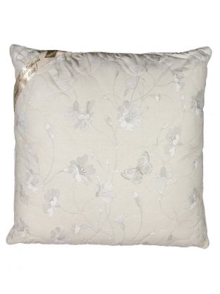 Подушка 68 х 68 см, волокно полиэфирное, Лен, чехол 100% хлопок, кант