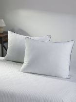 Подушка 50 х 70 см, Лебяжий искусственный пух, чехол хлопок, кант