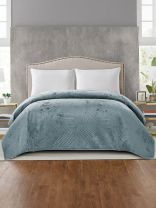 Покрывало евро, 240х260 см, 100% полиэстер, стеганое, Silvano, Runa, серо-голубое