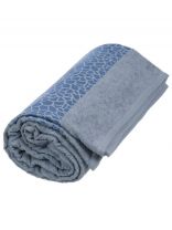 Простыня 1.5-спальная, 150 х 200 см, 100% хлопок, махровая, 350 г/м2, серая, 612, Вышневолоцкий текстиль