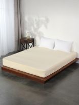 Простыня 1.5-спальная, 140х200х20 см, 100% хлопок, трикотаж, 120 г/м2, на резинке, Silvano, Кремовый, ПТр140*200