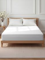 Простыня 1.5-спальная, 140 х 200 х 25 см, 100% хлопок, поплин, на резинке, Silvano, Белый