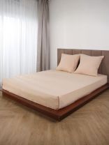 Простыня 2-спальная, 200 х 216 см, 100% хлопок, поплин, Silvano, Латте