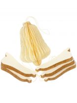 Елочное украшение Колокольчик, 6 шт, бежевый с блеском, бумага, Y4-9812