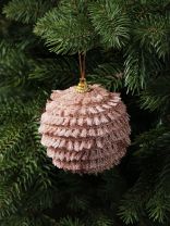 Набор шаров 3 шт, розовое золото, 8 см, полимер, глиттер, Y4-9488