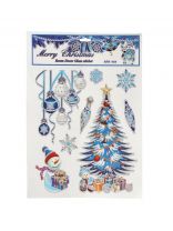 Наклейка декоративная на стекло, 32.4х22.3 см, в ассортименте, Новый год, Y4-5620