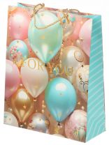 Пакет подарочный бумага, 26х10х32 см, в ассортименте, праздничный, Праздничный, Y4-8811