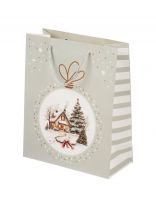 Пакет подарочный бумага, 26х12х32 см, в ассортименте, Зима, Y4-9545