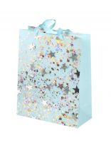 Пакет подарочный бумага, 25.5х11х32 см, в ассортименте, Звездочки, Y4-8827