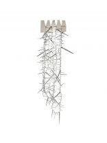 Бусы новогодние пластик, 6.5х270 см, снежинка, серебро, SYZLA- 2223044