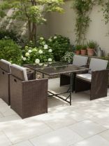 Набор садовой мебели стол, 116х110х72 см, 4 кресла, подушка, 120 кг, F8039