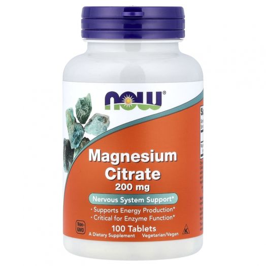 NOW Magnesium Citrate / магний цитрат 200 мг 100 таблеток