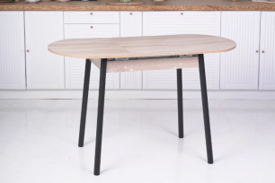 Стол обеденный раздвижной "Кэлли" (ш900/1200*г600*в750 мм) ЛДСП Дуб сонома