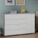 Комод комбинированный «Хилтон» - 402.012.000 Ателье светлый, Белый матовый