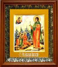 Икона Анатолий Никейский в киоте с басмой Виноградная Лоза (UV-печать)(30063)