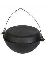 Котел чугун, 5 л, крышка-сковородка чугунная, Камская посуда, к53д