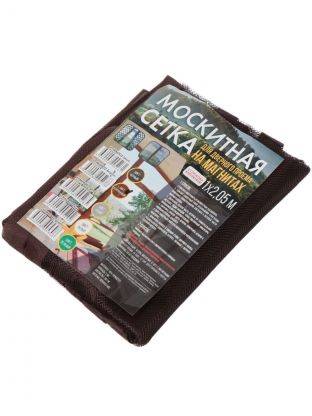 Сетка москитная для двери, 1х2.05 м, на магнитах, липучка, коричневая, YTMN002, пакет