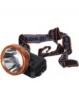 Фонарь налобный, встроенный аккумулятор, черно-оранжевый, SPE17194-10